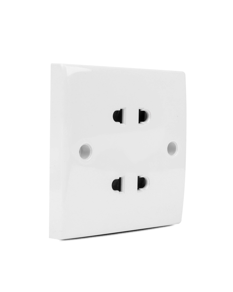 E- series2 pin twin socket switch socket side image