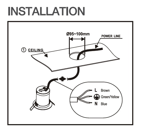 LED BACKUP 8023 RECESSED COLOR Installation