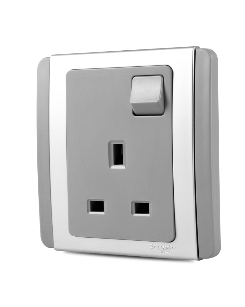 Neo 3 Pin Flat Switched Socket side image