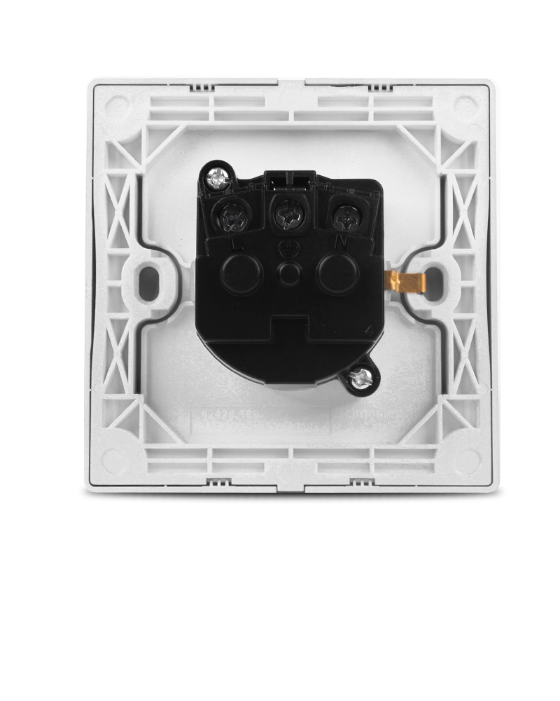 Pieno 2 Pin Schuko Socket back image
