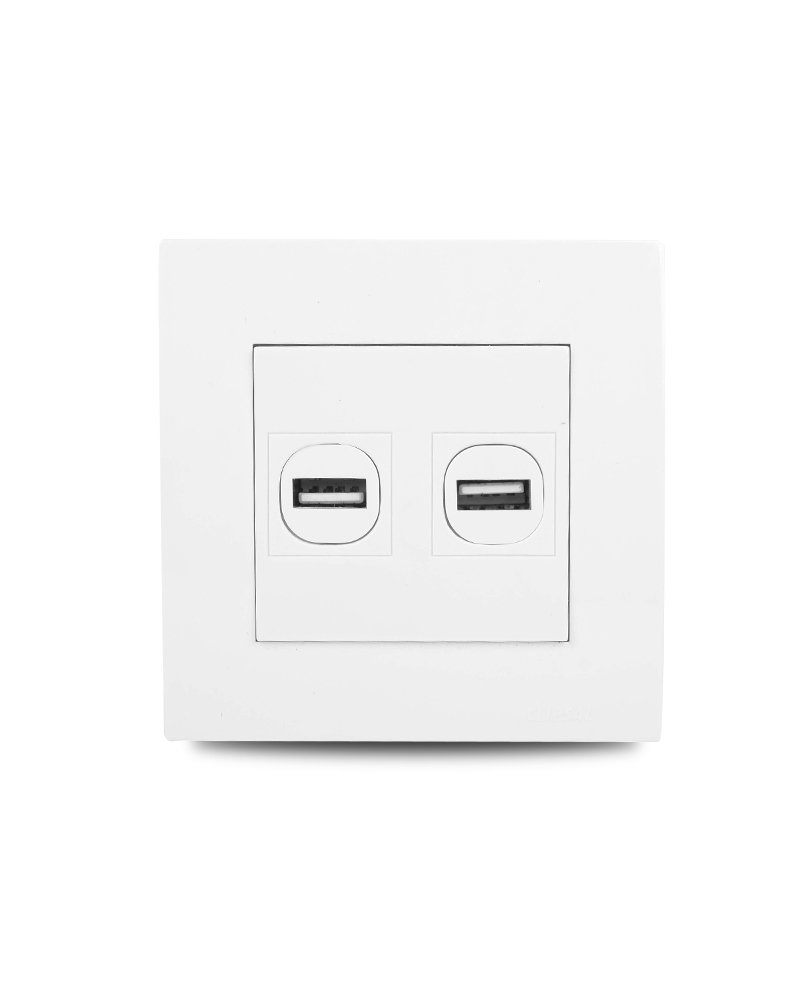 Vivace USB Charger Socket front double